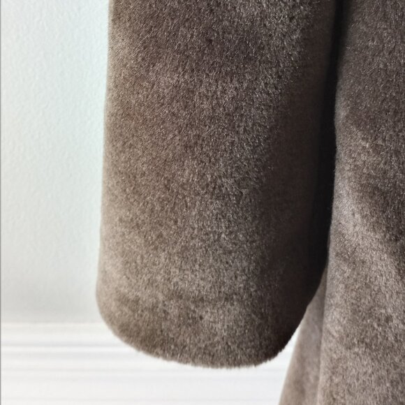 'J.CREW' Teddy Coat Dark Brown Size M EUC * Worn Twice - Picture 5 of 14